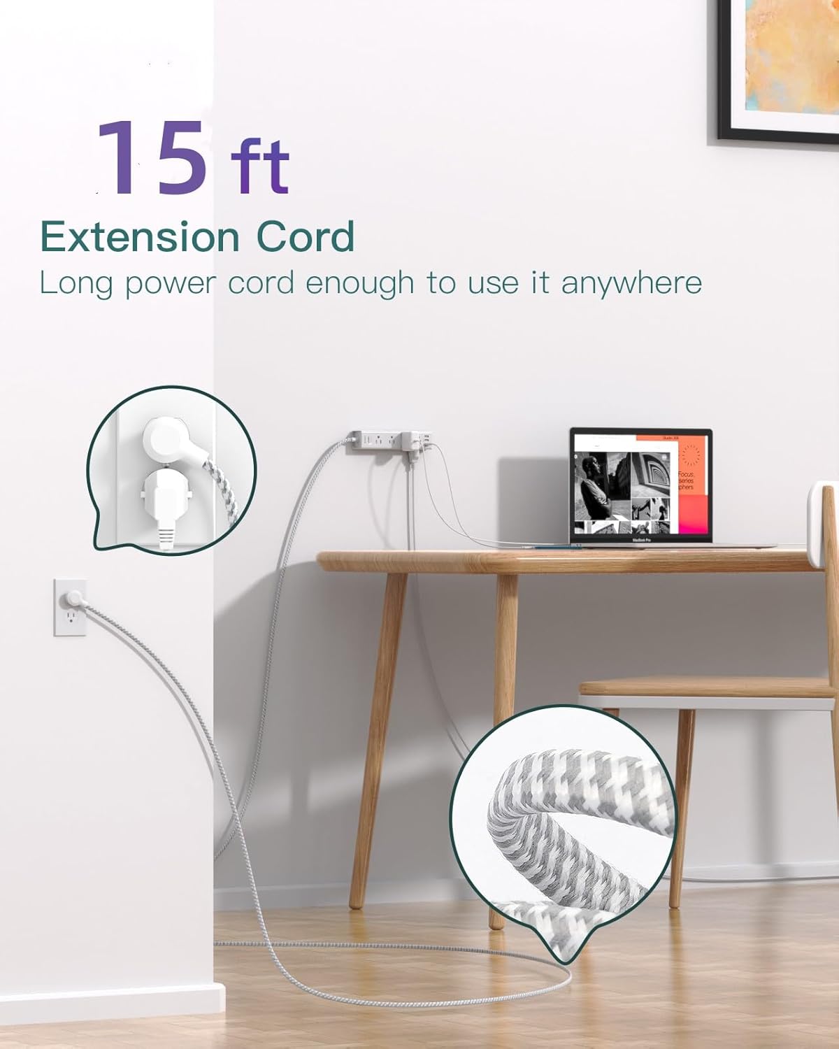 Thumbnail 5 de Surge Protector Power Strip 1050J, 12-Outlet 15 ft 🏠