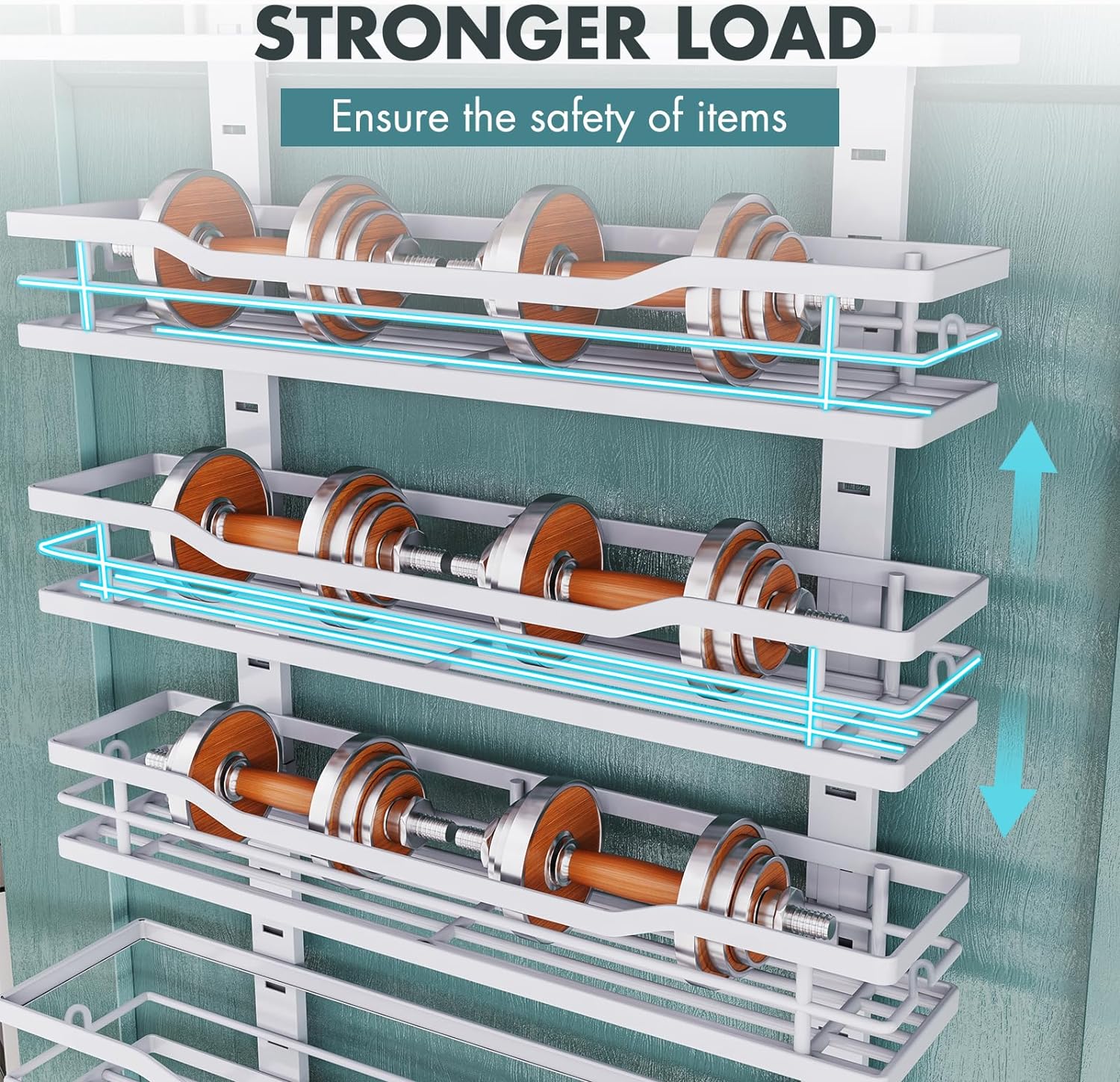 Thumbnail 2 de Eastherry 9-Tier Over The Door Pantry Organizer with Adjustable Baskets