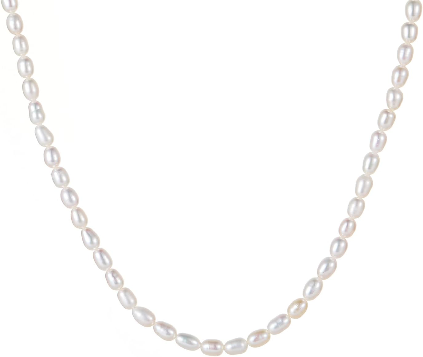 Thumbnail 6 de JaruJaru Mini Rice Pearl Necklace for Women with tiny freshwater pearls and gold-filled curved bar pendant