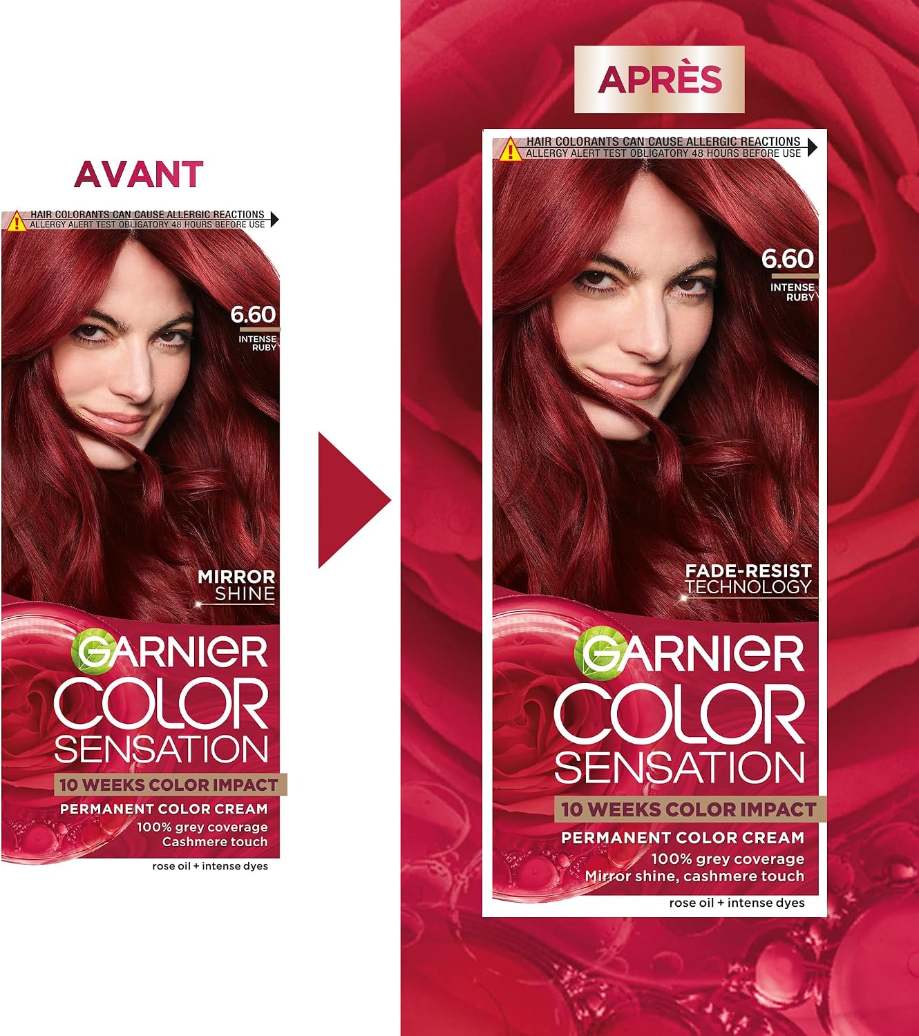 Detalle 2 de Garnier Color Sensation permanente crèmekleuring, zwart 1.0 met plantaardige keratine