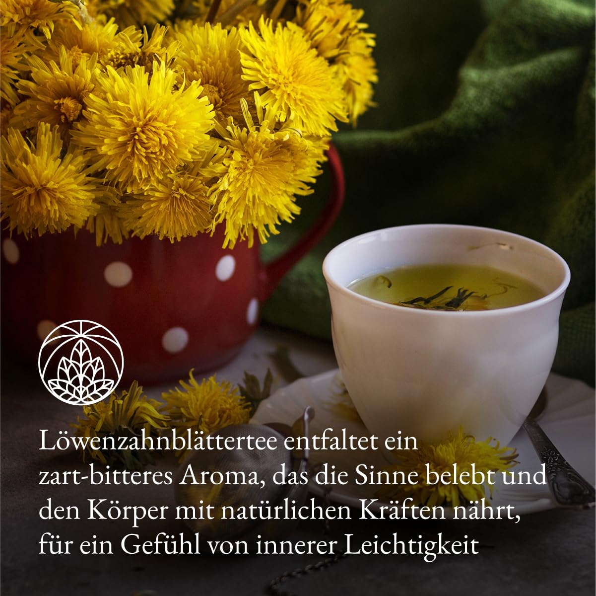 Detalle de Monte Nativo Löwenzahntee „Monte Nativo“ (300 g) – schonend getrocknete Löwenzahnblätter, 100% natürlich