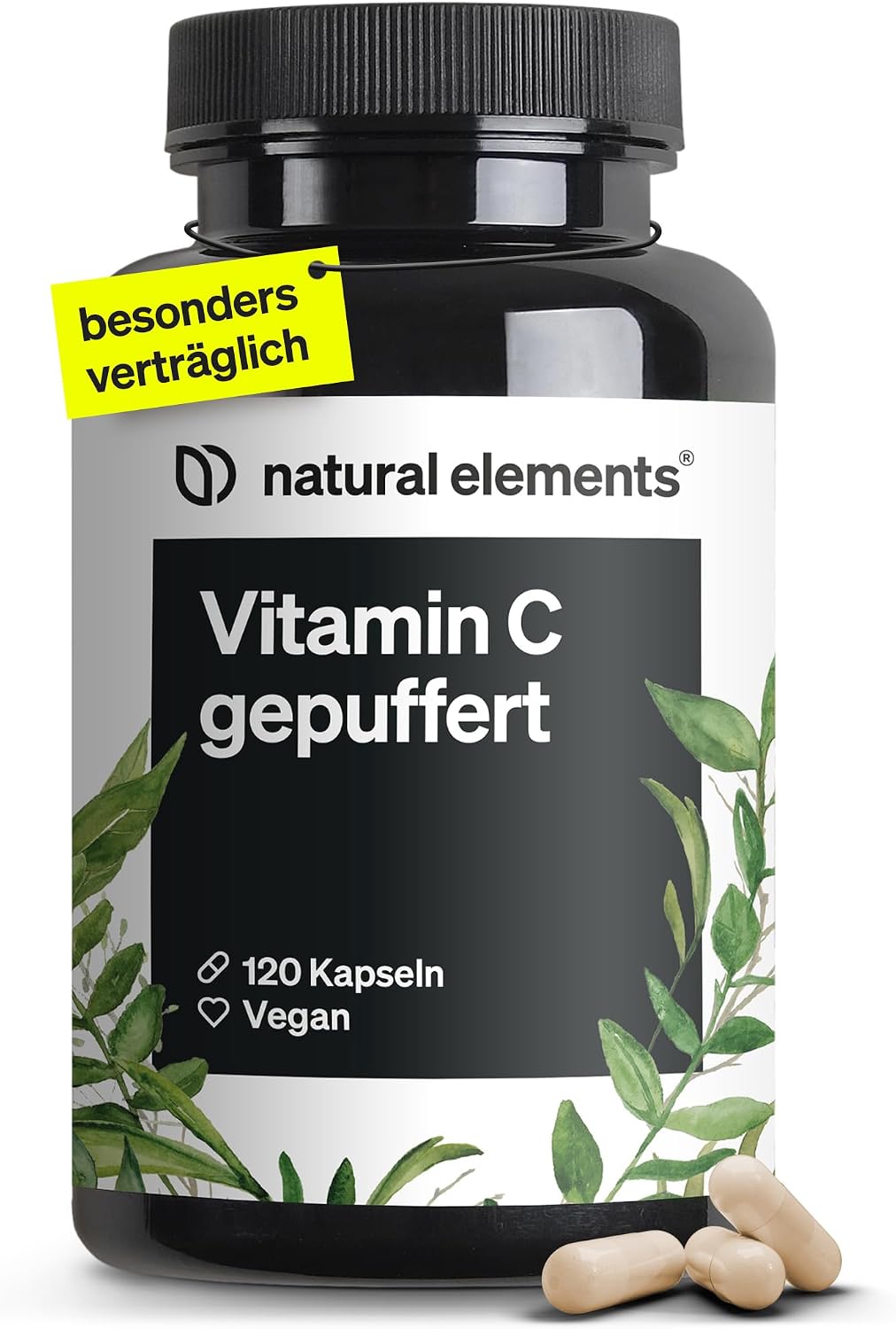 Thumbnail 6 de natural elements Vitamin C gepuffert 500 mg Kapseln 🍊