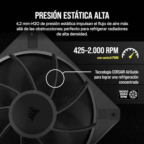 Thumbnail 4 de CORSAIR RS120 MAX Ventiladores 120 mm PWM – Pack Triple 🖤
