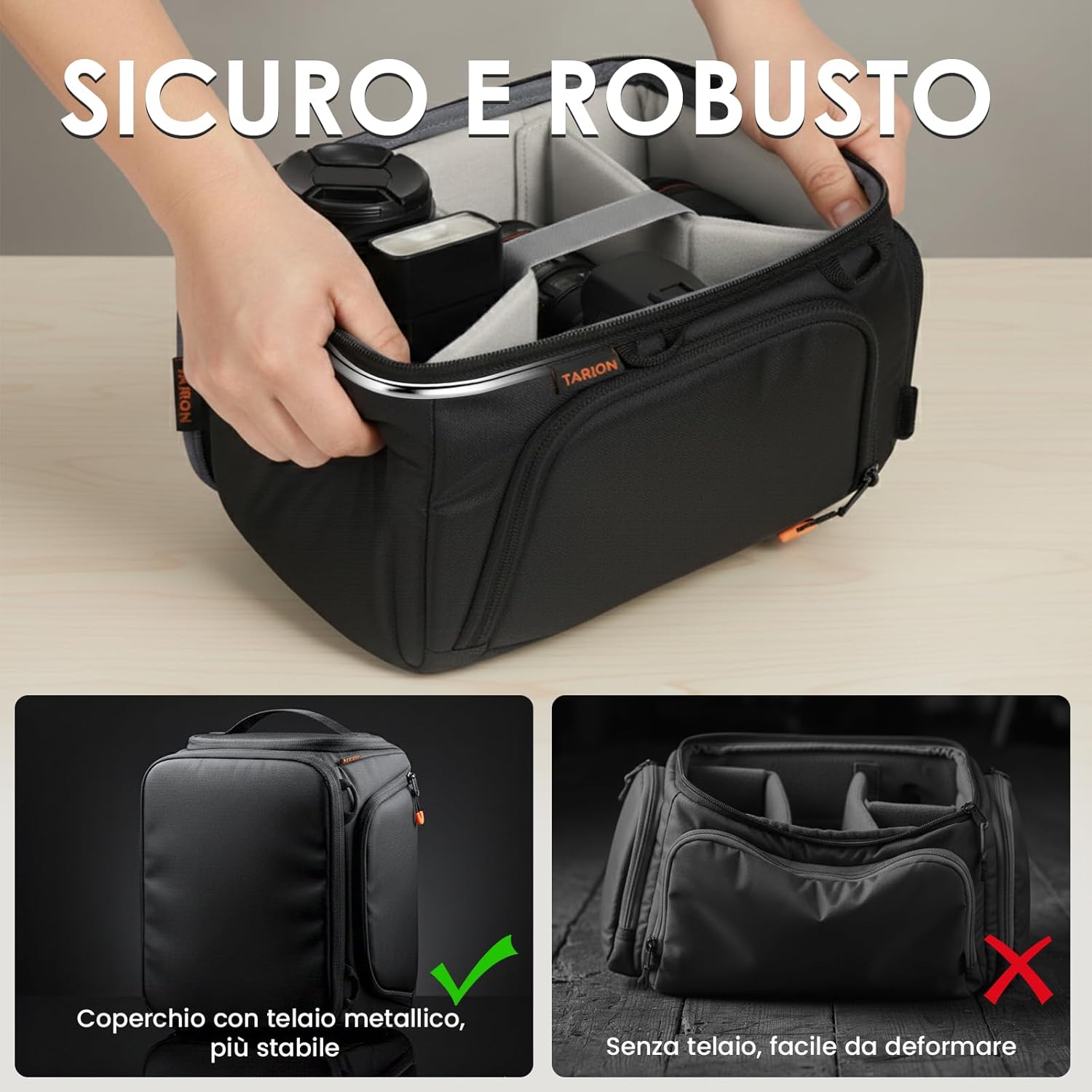Thumbnail 4 de TARION Inserto Fotografico Borsa Fotografica con 5 divisori