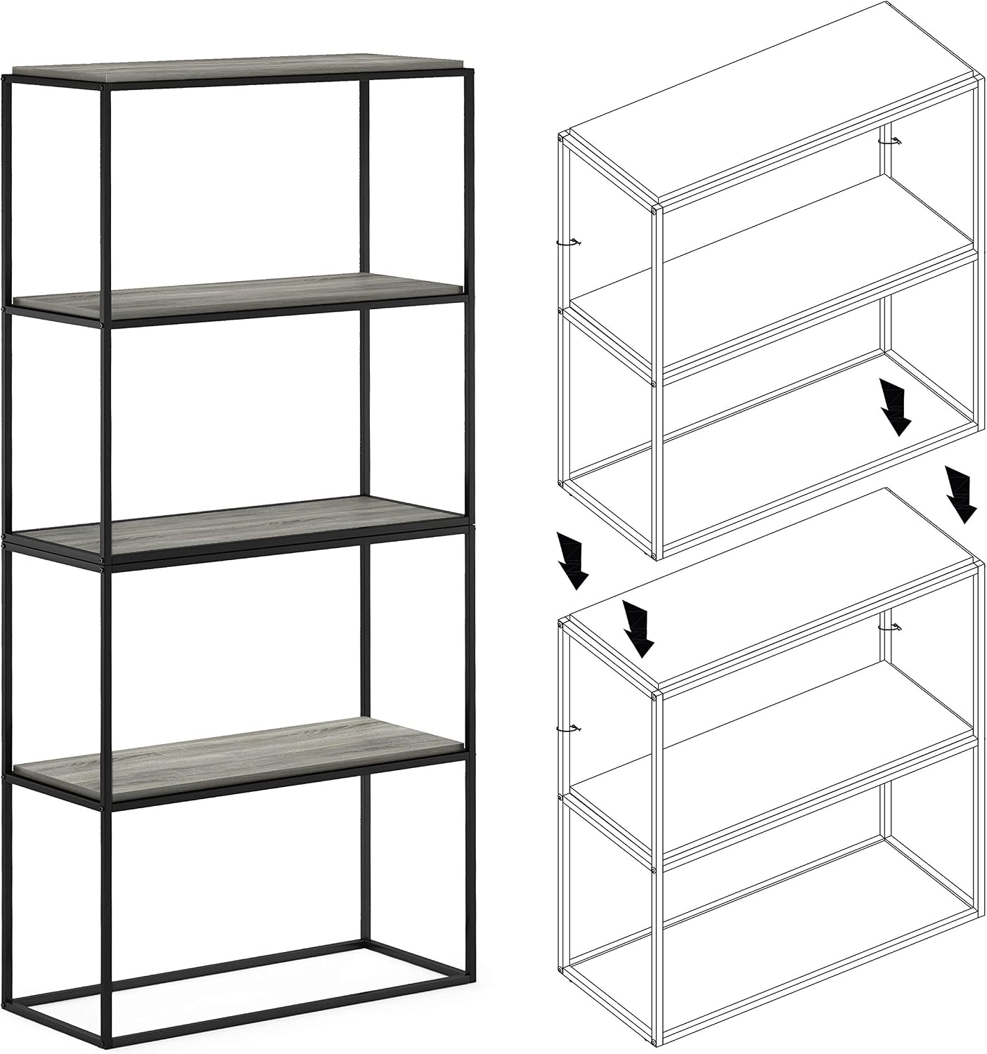 Detalle 2 de Furinno 2-Tier Bookshelf