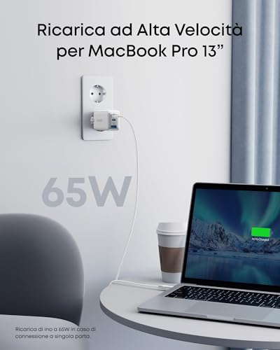 Detalle 2 de Anker Caricatore USB C rapido 735 (Nano II 65W) – Pod a 3 Porte PPS