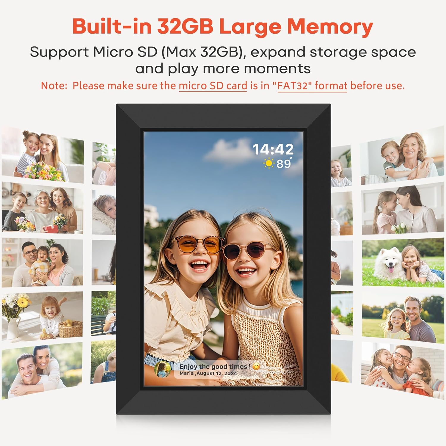 Thumbnail 2 de Frameo 10.1 Inch WiFi Digital Picture Frame 32GB