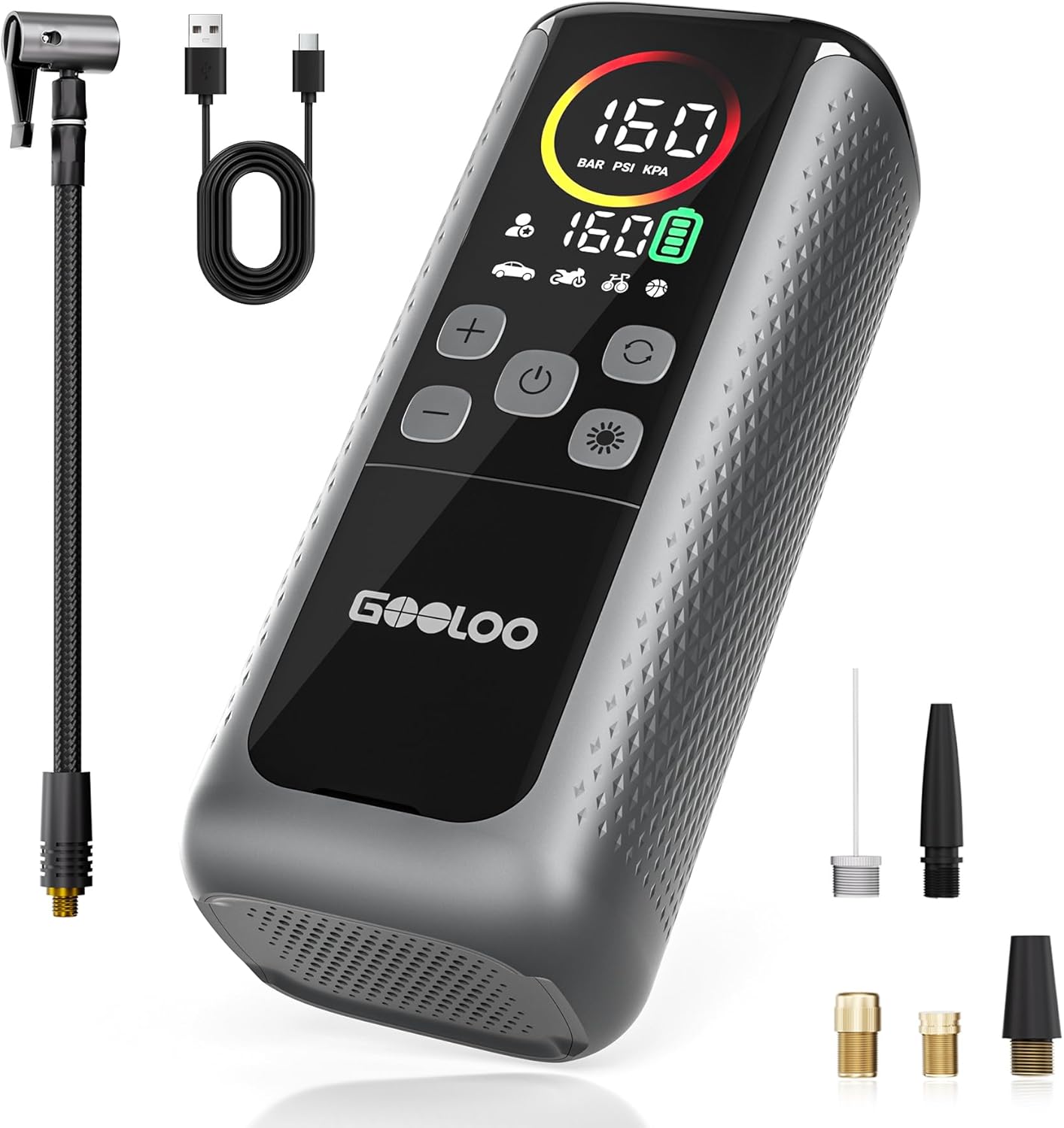 Detalle de GOOLOO GT160 Dual Tire Inflator with Auto Shut-off