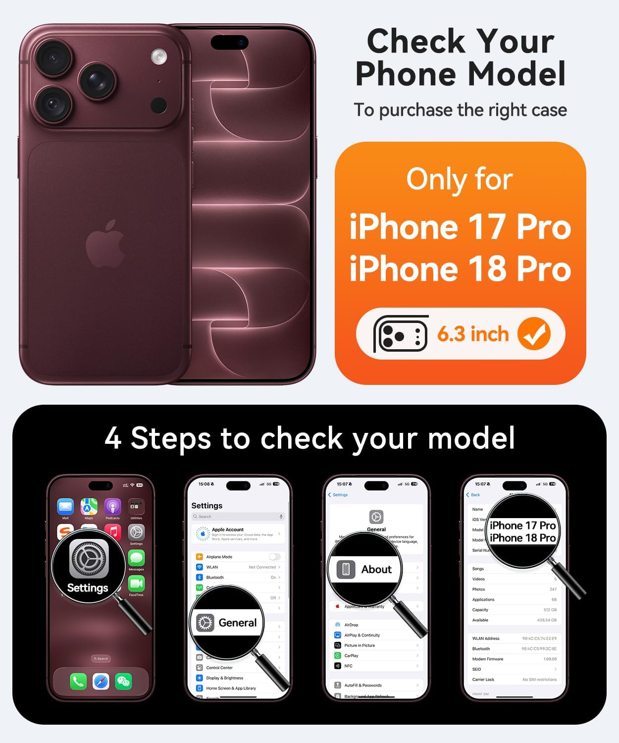 Detalle 2 de CANSHN iPhone 18 Pro Screen Protector, Clear 9H Glass, 2-Pack