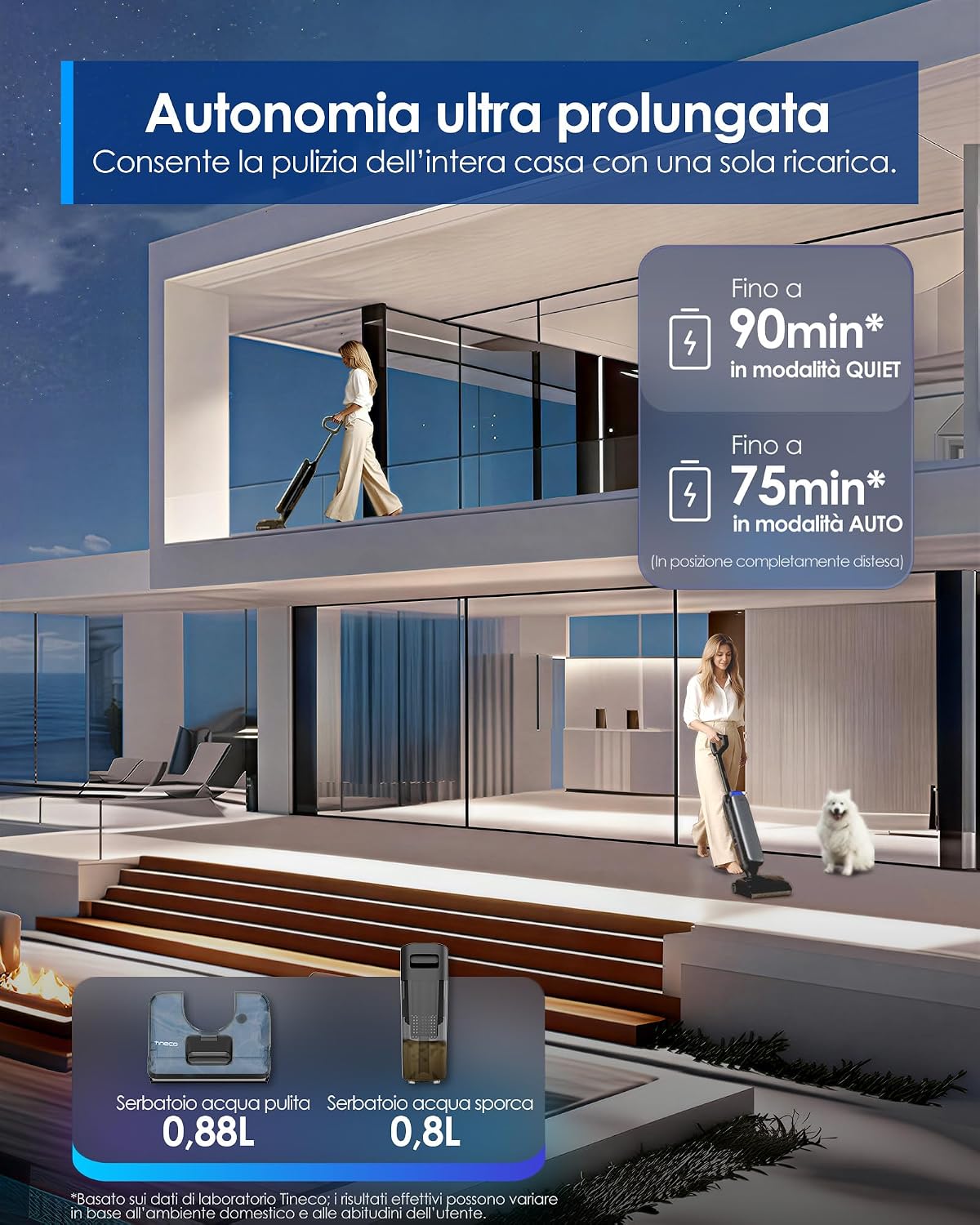 Detalle de Tineco Floor ONE S9 Artist Steam Pro Lavapavimenti a Vapore HyperSteam: potenza, autonomia e pulizia intelligente