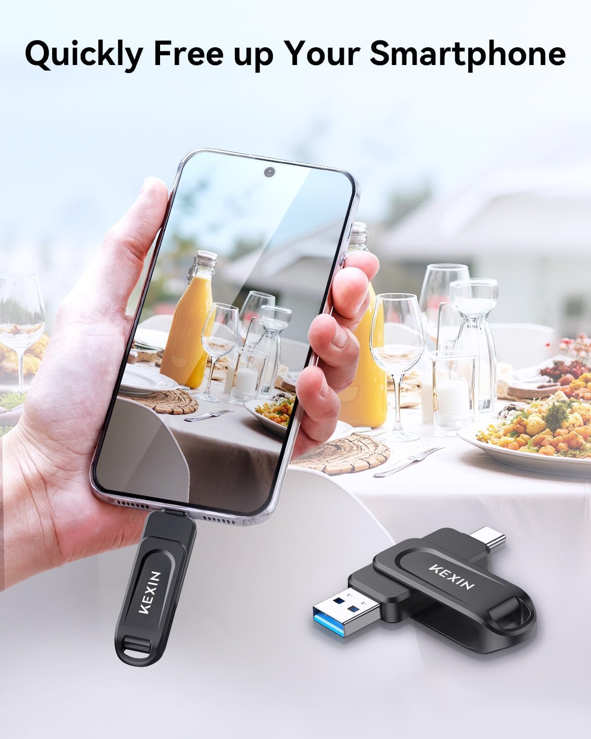 Thumbnail 6 de KEXIN USB-C Stick 128GB (USB 3.0 OTG) mit Dual-Anschluss: Type-C & USB-A, bis zu 110 MB/s