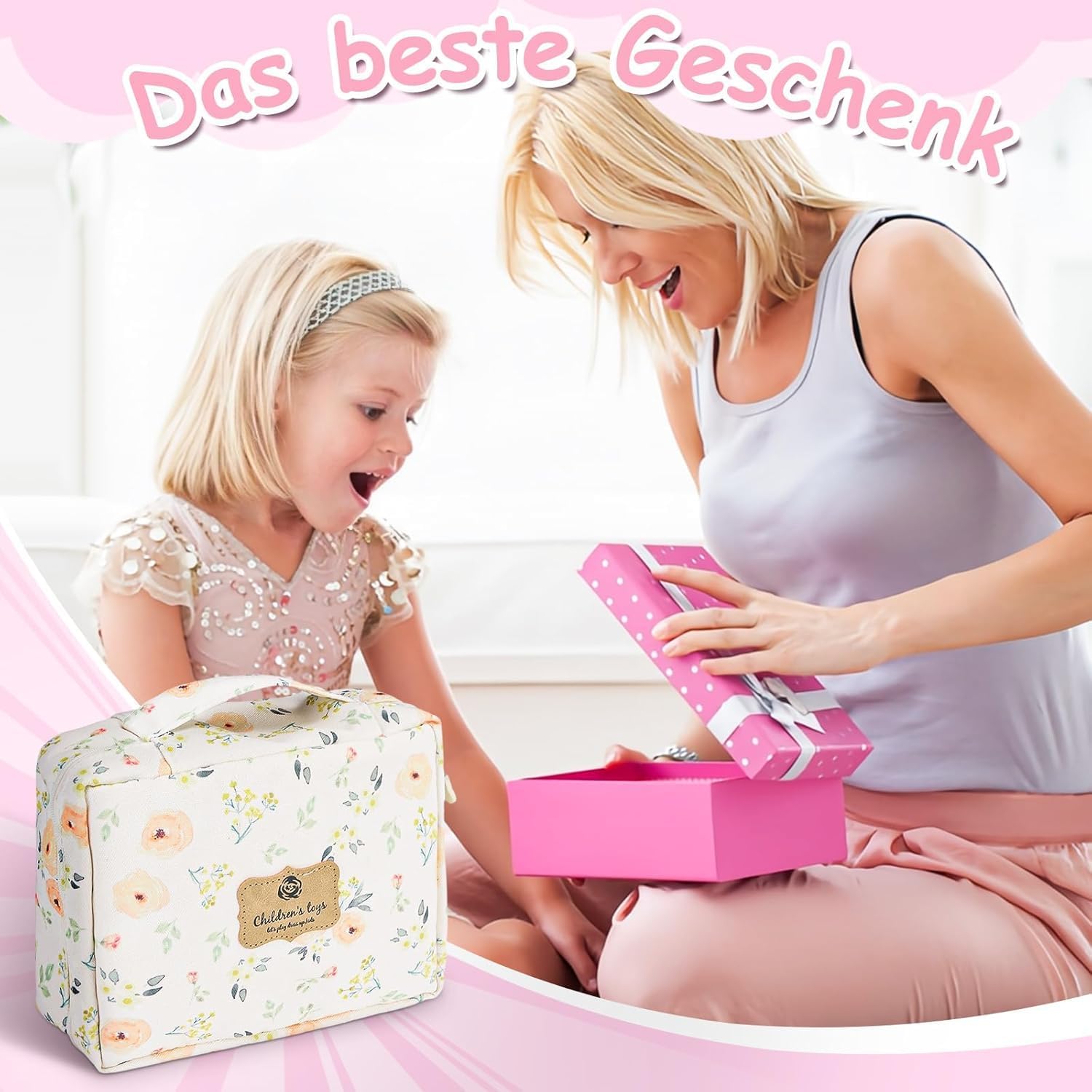 Thumbnail 6 de Herefun Set Trucchi Bambina in Legno Finti, 25 Pezzi: trucco, parrucchiere e cura della pelle in un unico kit educativo