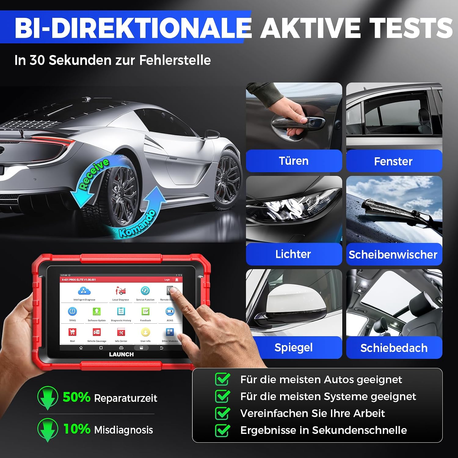 Thumbnail 2 de Launch X431 PROS Elite OBD2 Diagnosegerät