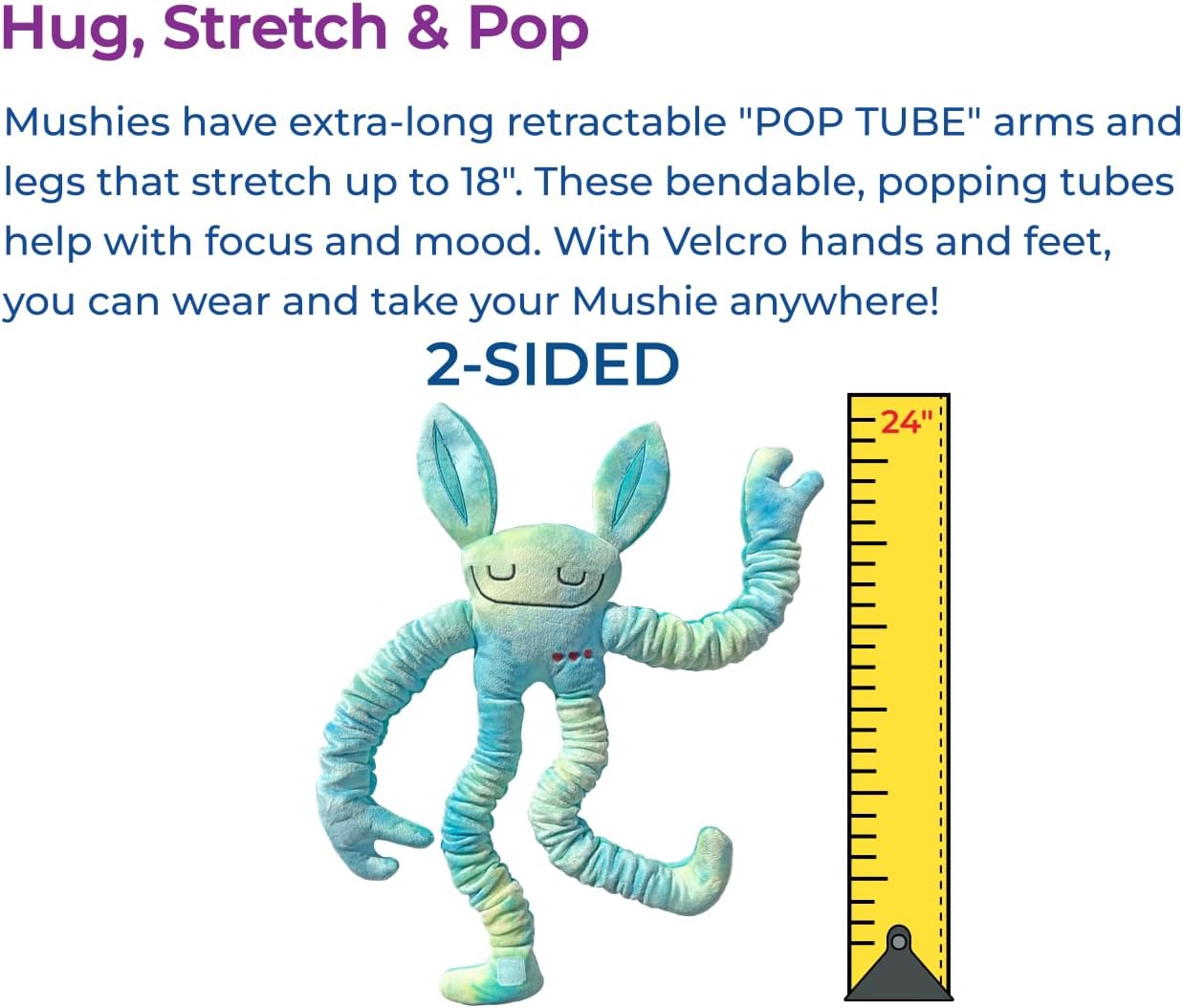 Thumbnail 3 de Mushies Stretchable Pop Tube Toy with 18-Inch Retractable Limbs