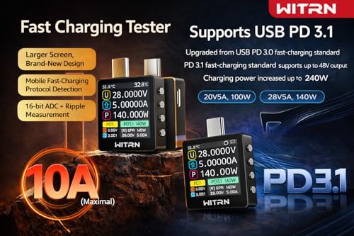 Detalle de AVHzY K2 USB Spannungs- und Strommesser – PD3.1 / EPR 28 V Protokolltester (K2R 48V)