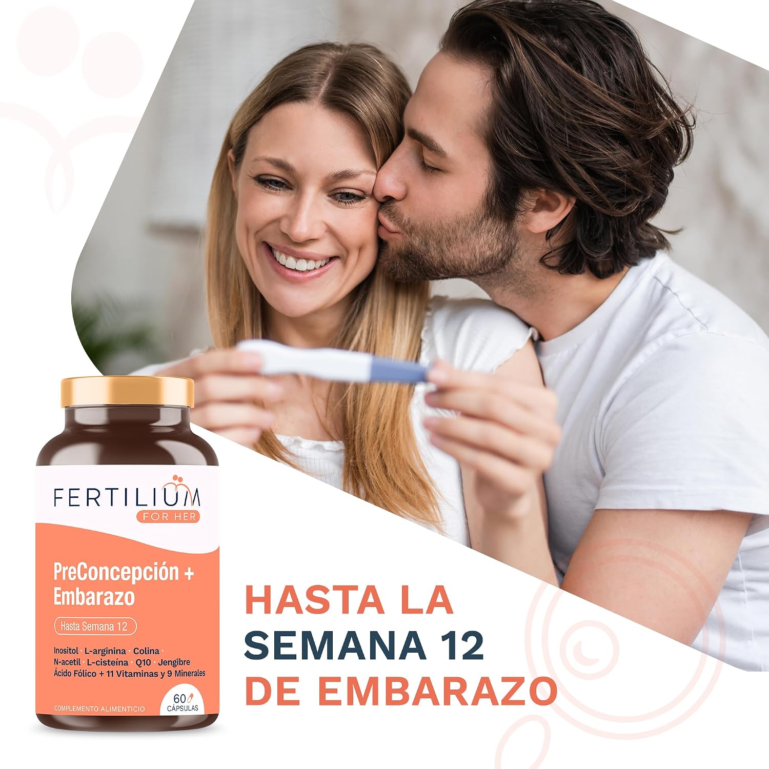 Detalle 2 de FERTILIUM Vitaminas prenatales 60 cápsulas