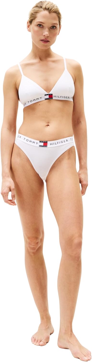 Detalle de Tommy Hilfiger Women’s Triangle Bra with Logo Underband