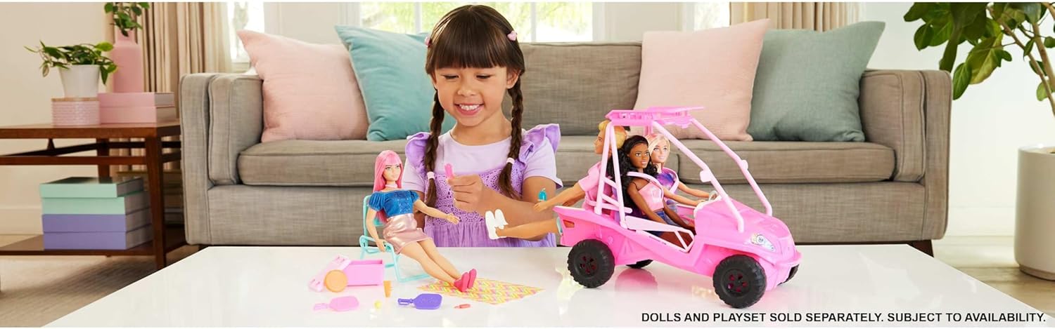 Detalle de Barbie Mysteries: Beach Detectives – Strand-Abenteuer mit Buggy und über 10 Zubehörteilen (JFV68)
