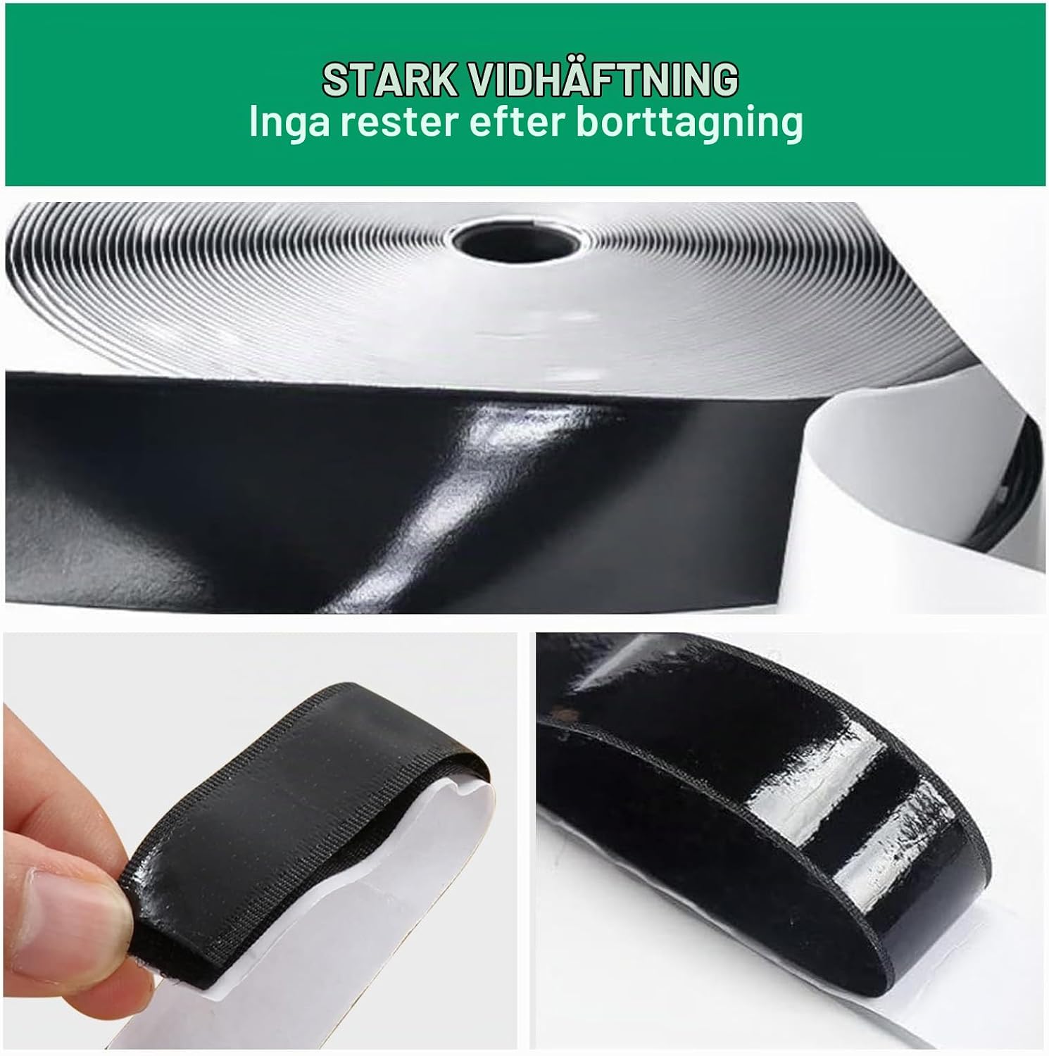 Thumbnail 3 de AIMAX MST-0927 självhäftande kardborreband, 20 mm, svart nylon