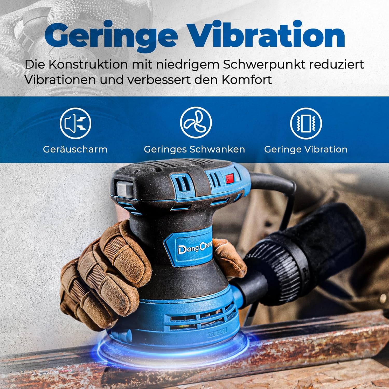 Thumbnail 6 de DongCheng Exzenterschleifer 300W (125 mm) mit 6 Geschwindigkeiten und Staubfangbehälter