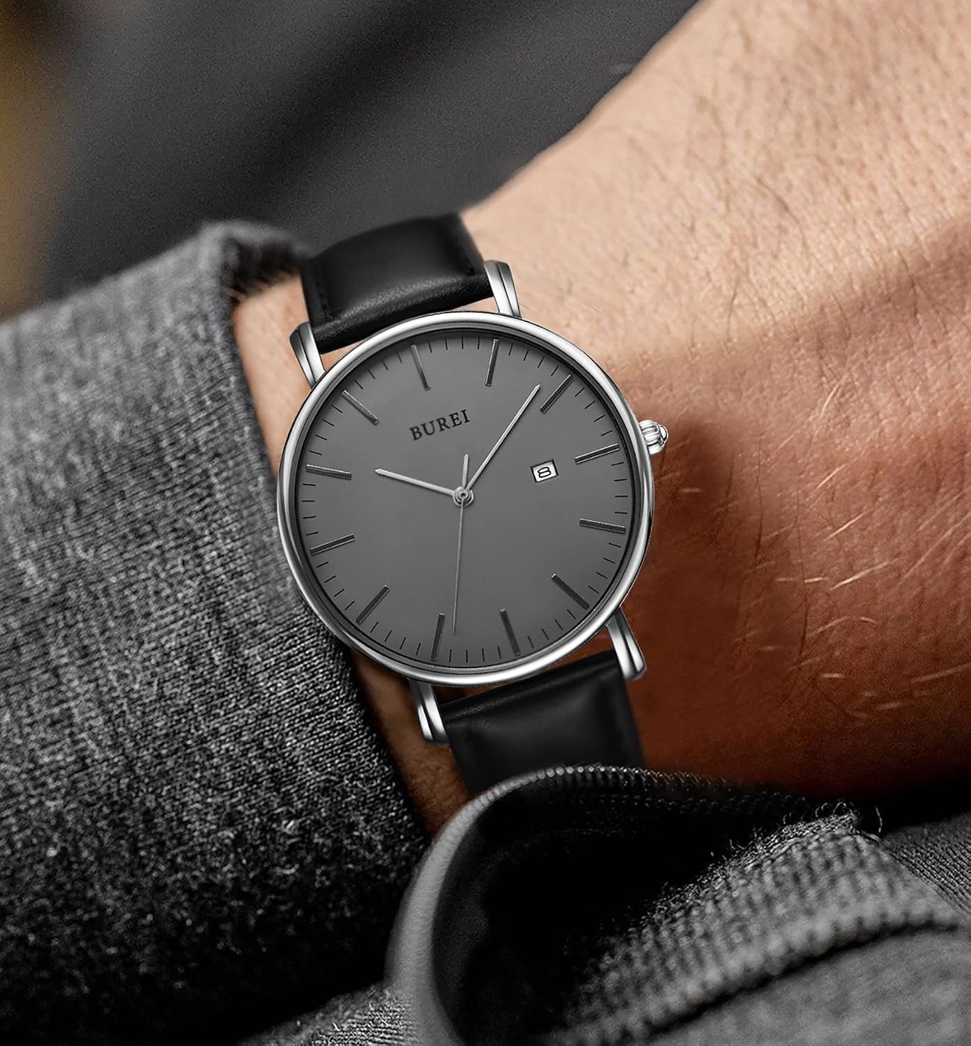 Thumbnail 6 de BUREI Orologio uomo moderno minimalista 41 mm