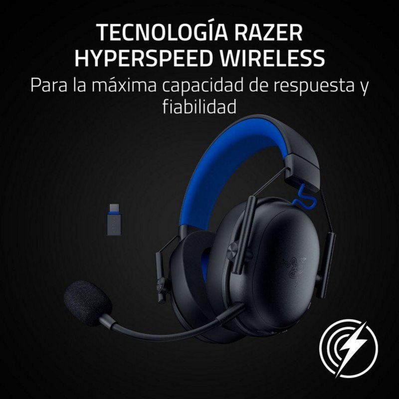 Detalle de Razer BlackShark V3 X Hyperspeed for PlayStation inalámbricos con Bluetooth 7.1 (Negros)