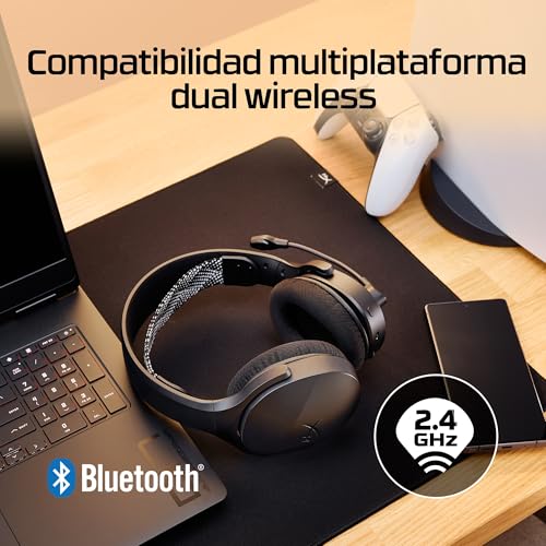 Detalle 2 de HyperX Cloud Jet: Auriculares gaming inalámbricos con conexión dual Bluetooth y USB, micrófono siempre activo