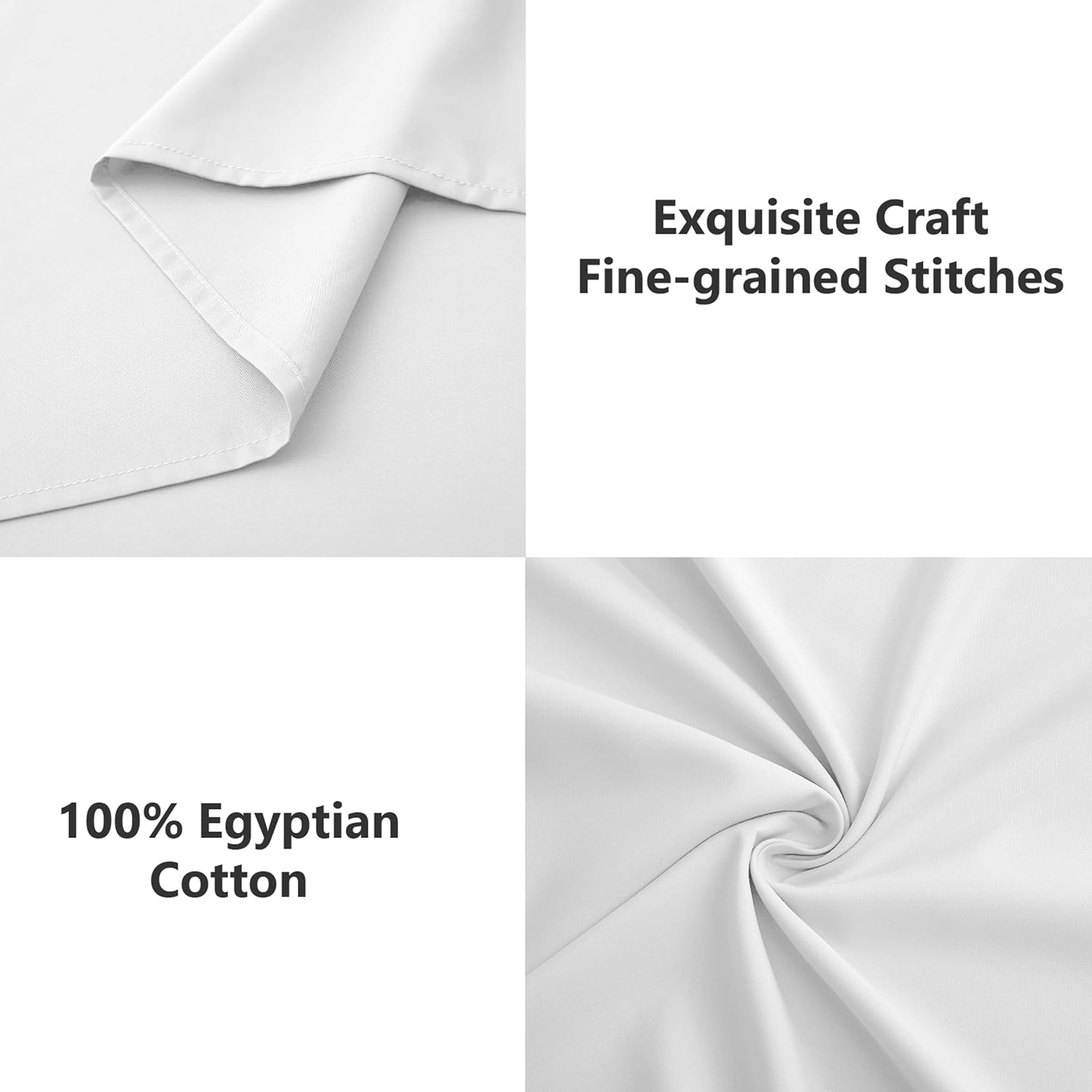 Detalle de My Home Store Flat Sheet Double Size – 230 x 255 cm, 100% Egyptian Cotton, Hotel Quality