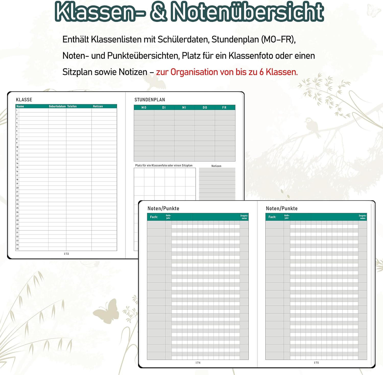 Thumbnail 5 de ZXHQ Lehrerkalender 2026–2027 A5+: Strukturierte Planung für Lehrkräfte