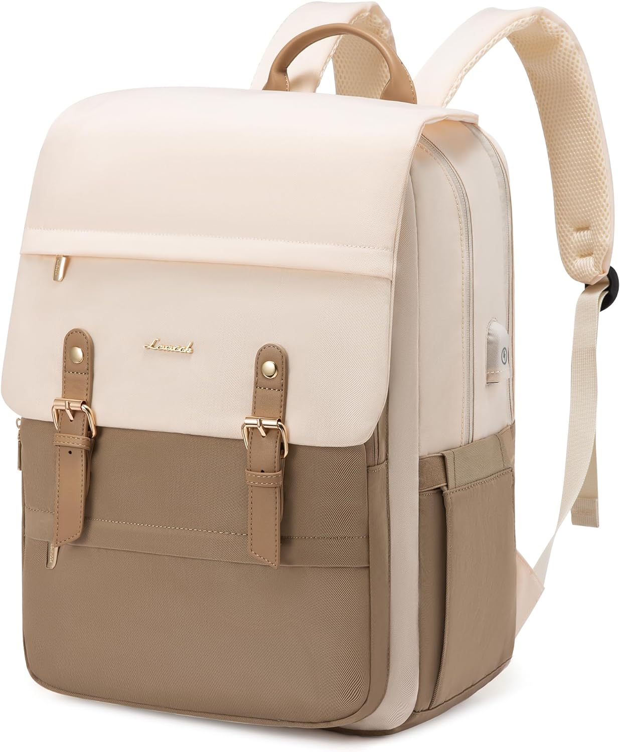 Detalle de LOVEVOOK Zaino Porta PC Donna 15,6" Impermeabile: design classico, sicurezza antifurto e porta USB