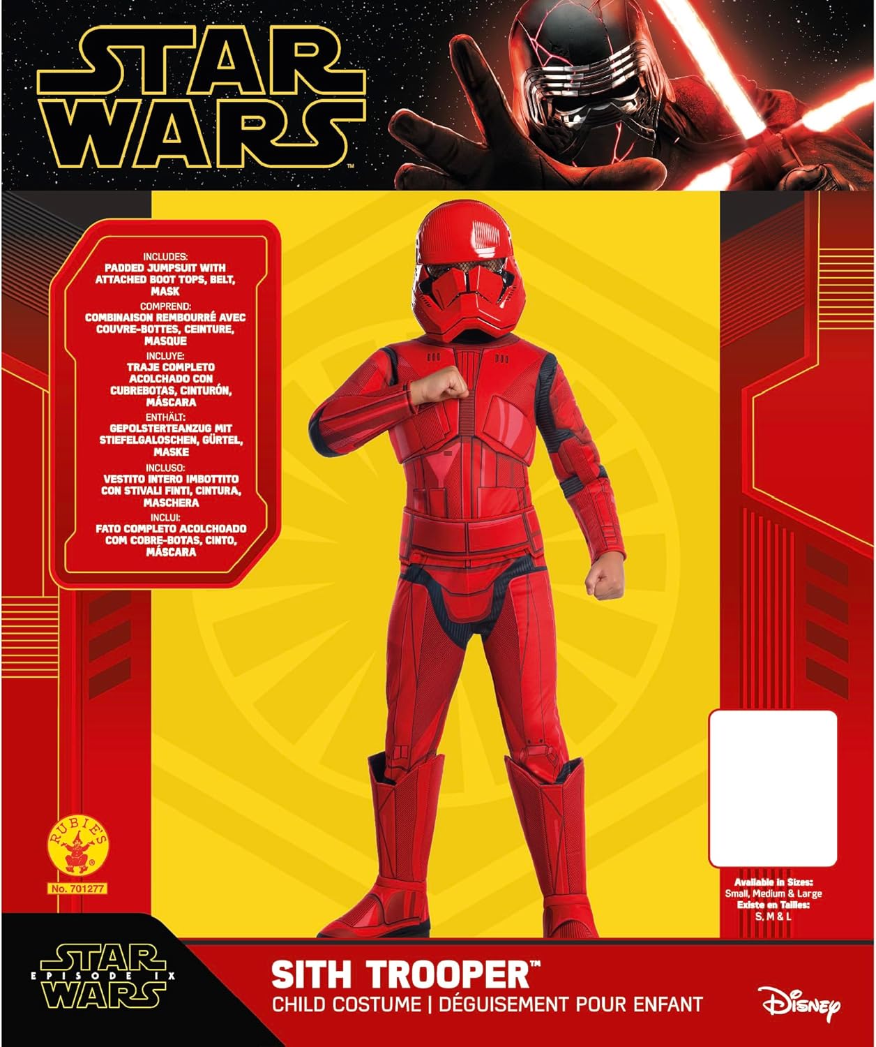 Thumbnail 2 de Rubie's Official Disney Star Wars Ep 9 Red Stormtrooper Deluxe Child Costume