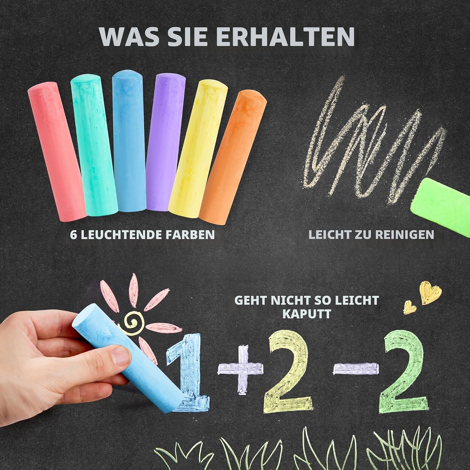 Detalle 2 de JOYIN Straßenkreide Set 24er für Kinder