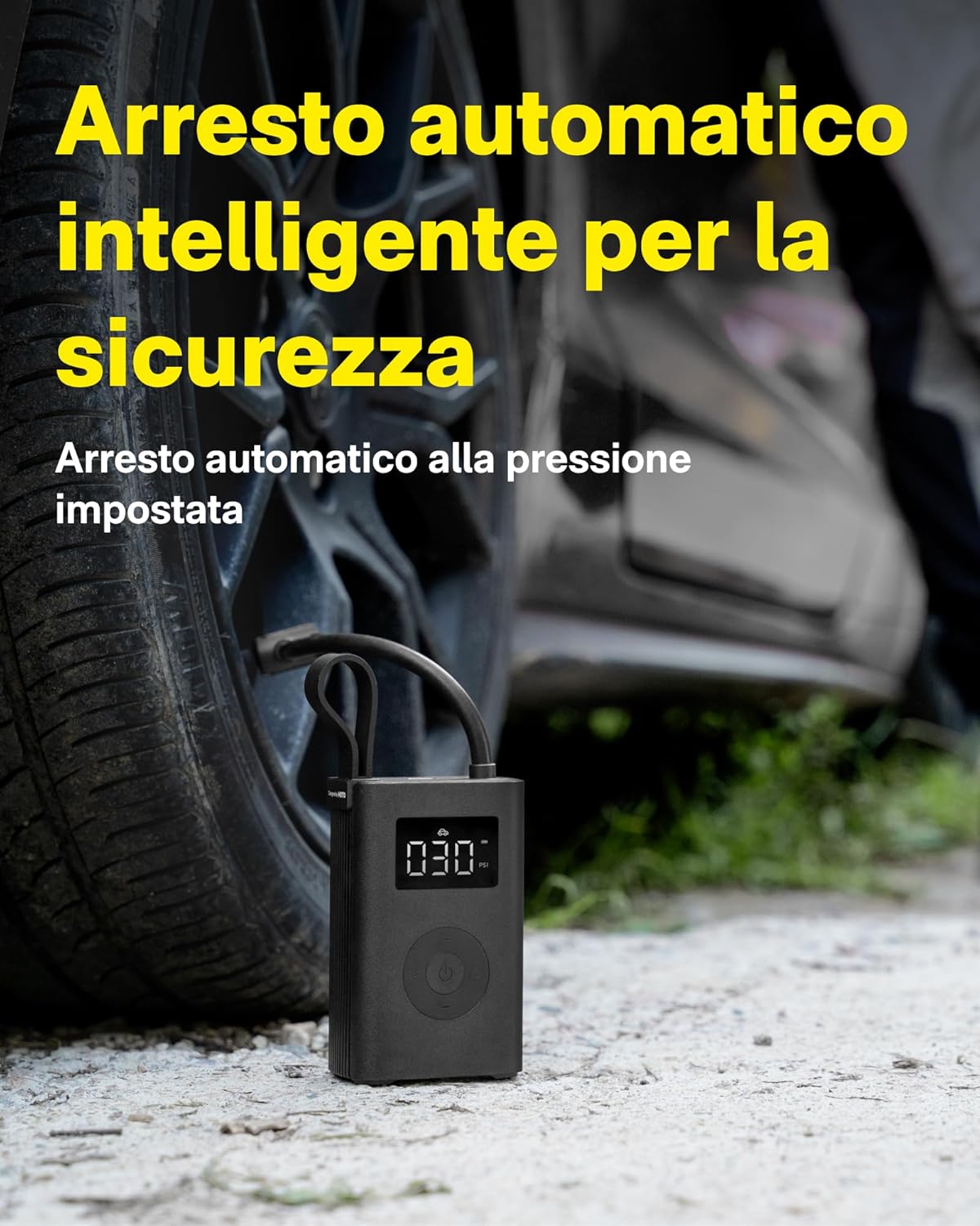 Thumbnail 6 de HOTO Compressore Aria Portatile: gonfiatore 150 PSI con display, LED e ricarica USB-C