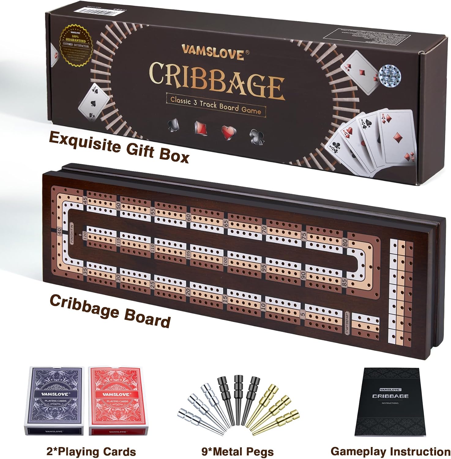 Detalle 2 de VAMSLOVE Wooden Cribbage Board