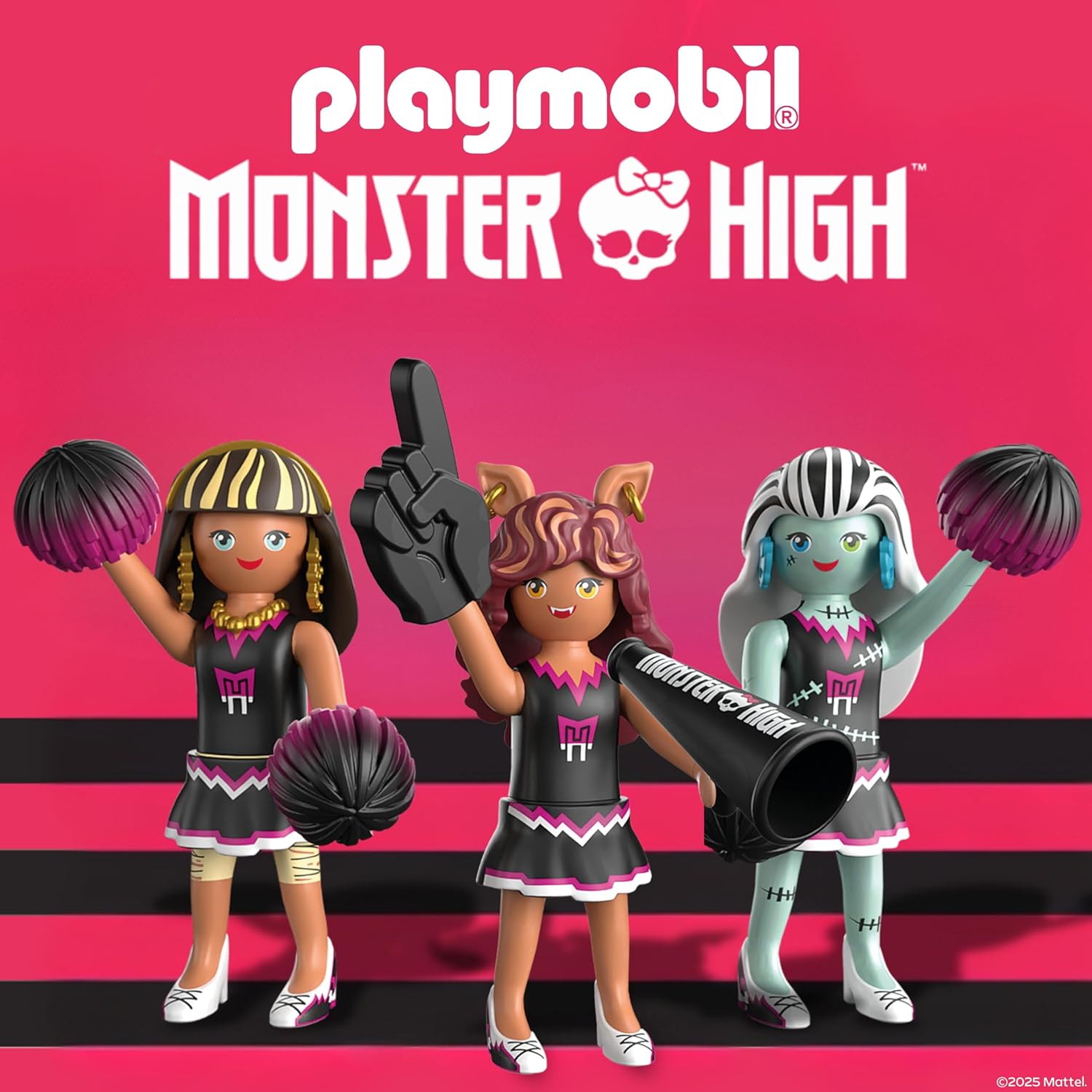 Detalle de PLAYMOBIL Monster High Fear Squad Pack 71992 – Gruseliges Cheerleader-Set
