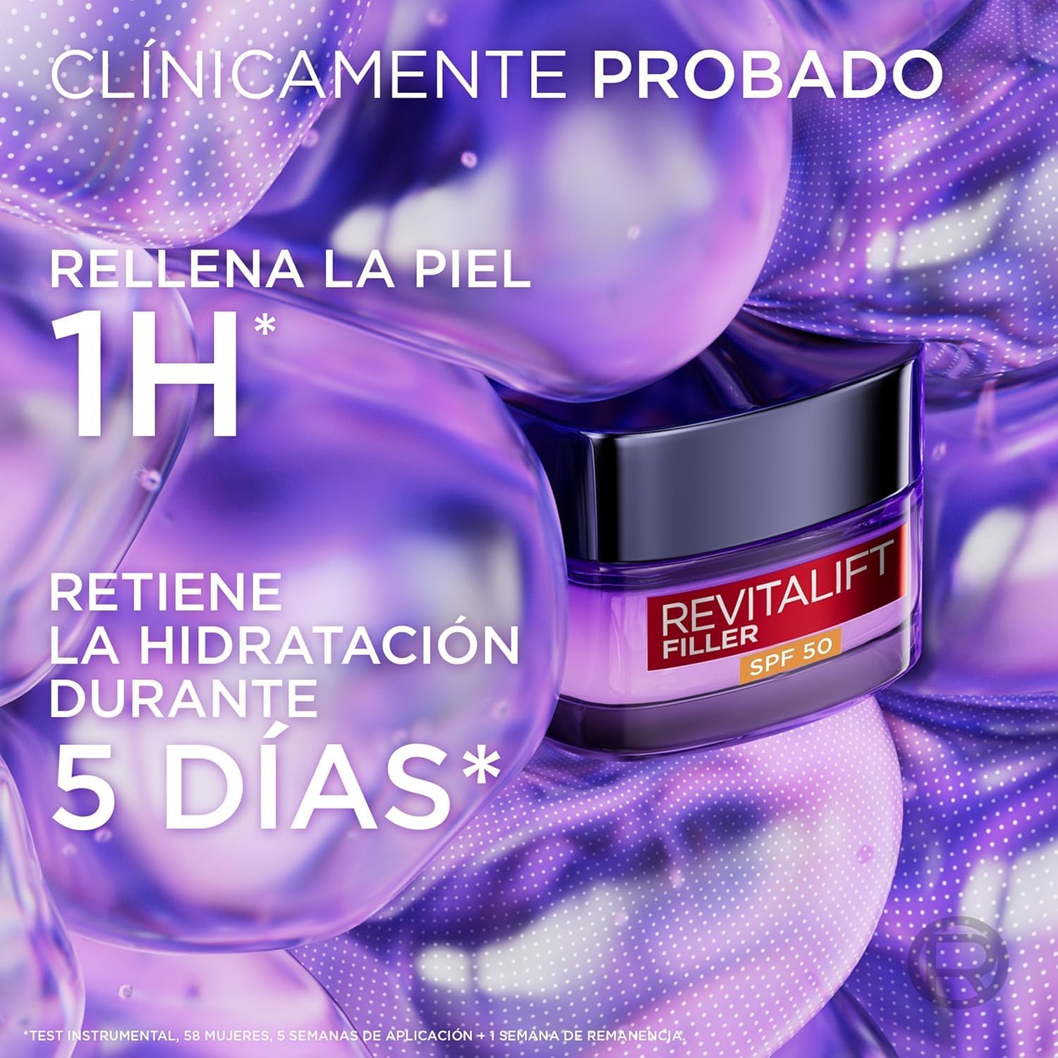 Detalle de L'Oréal Paris Revitalift Filler SPF 50 ✨ Anti-edad y Ácido Hialurónico