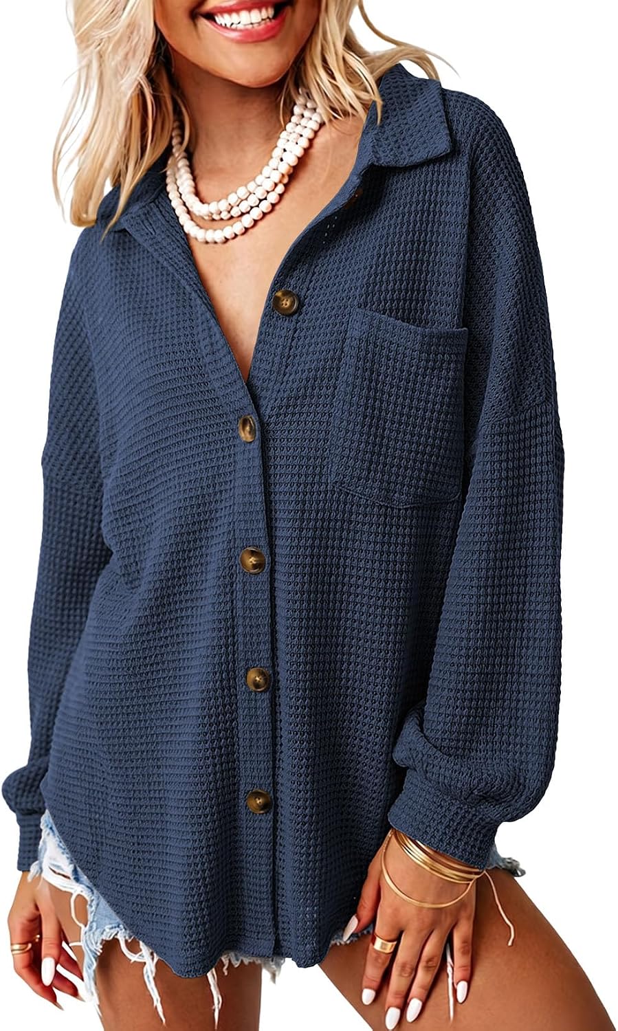 Thumbnail 5 de Dokotoo waffle knit shacket jacket