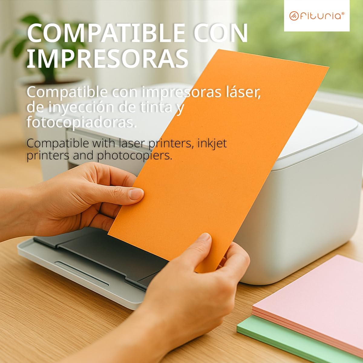 Thumbnail 2 de Fogli Colorati A4 100 Fogli 80 g – Carta Colorata per Lavoretti, Scrapbooking e Origami