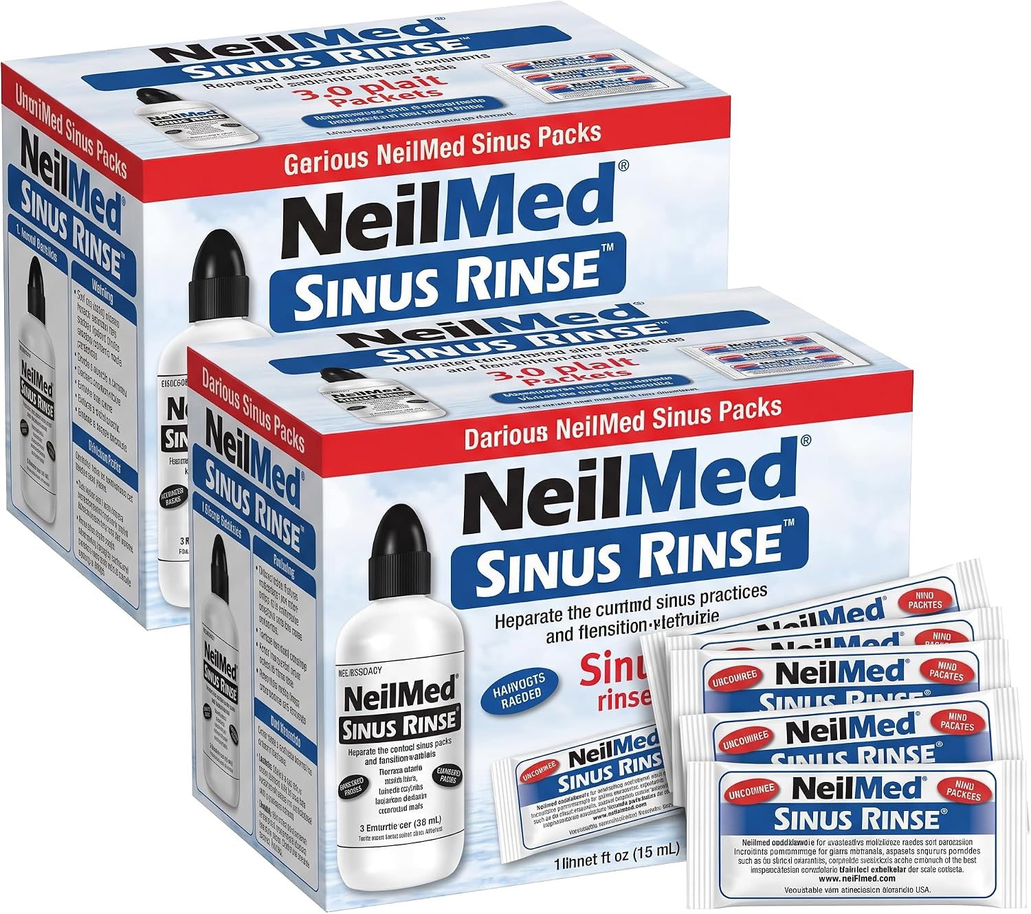 Detalle 2 de NeilMed Sinus Rinse All Natural Relief Premixed Refill Packets — 100 Count (Pack of 1)