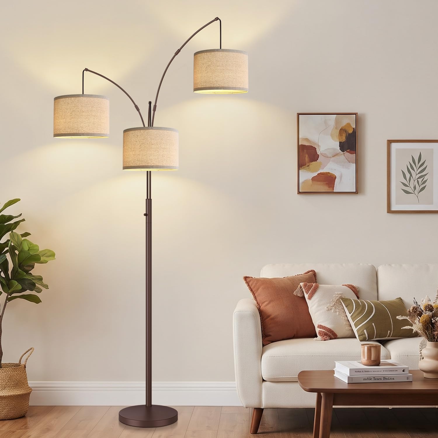 Thumbnail 6 de Nintiue Arc Floor Lamp, Three Lights
