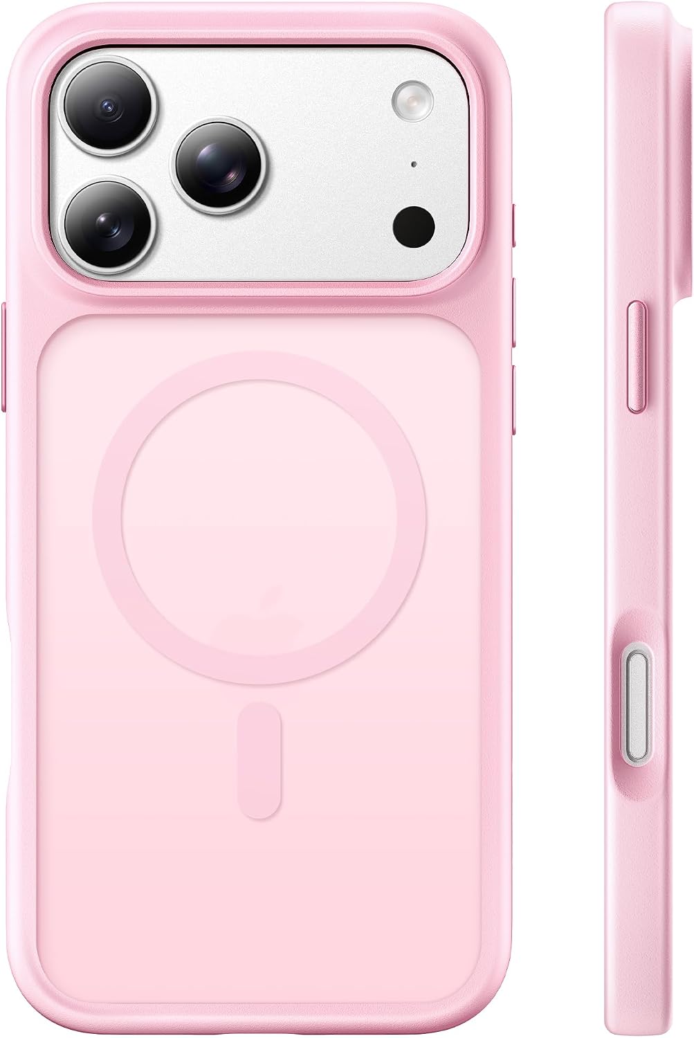Detalle de SuydanBox Magnetic Case for iPhone 17 Pro Max (6.9", Chalk Pink) with MagSafe and Military-Grade Protection
