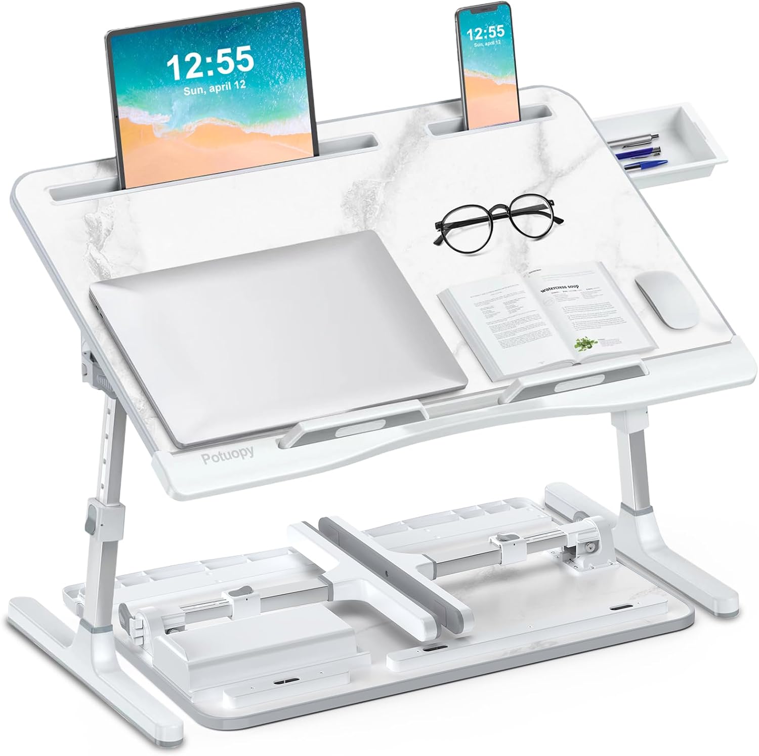 Thumbnail 6 de Betttisch Potuopy Leder Laptoptisch 60 x 40 cm