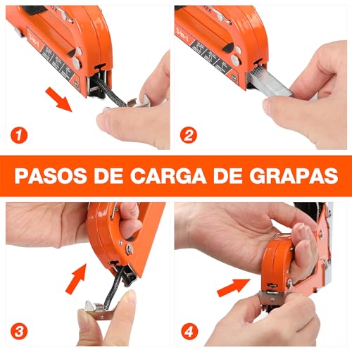 Detalle de ValueMax Grapadora Manual 3 en 1 con 3000 Grapas: para tapicería, bricolaje y fijaciones
