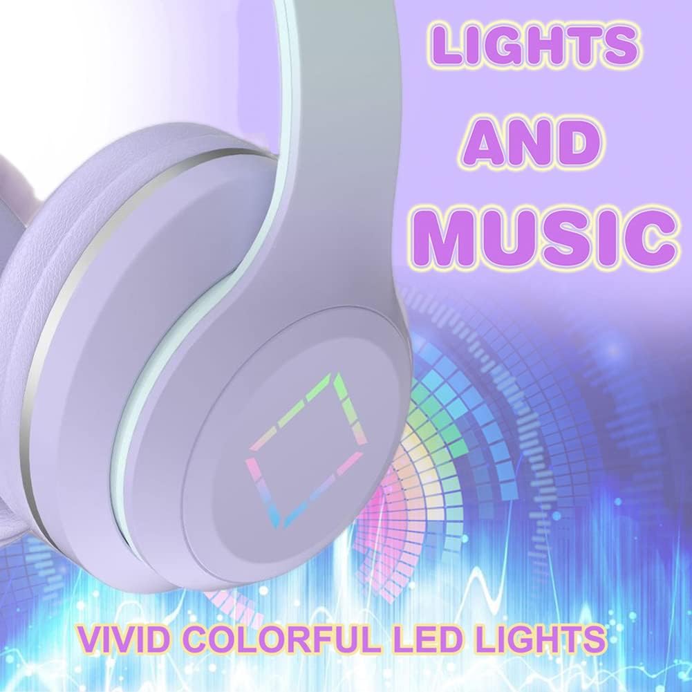 Detalle 2 de Usoun Kids Headphones Cat Ear LED