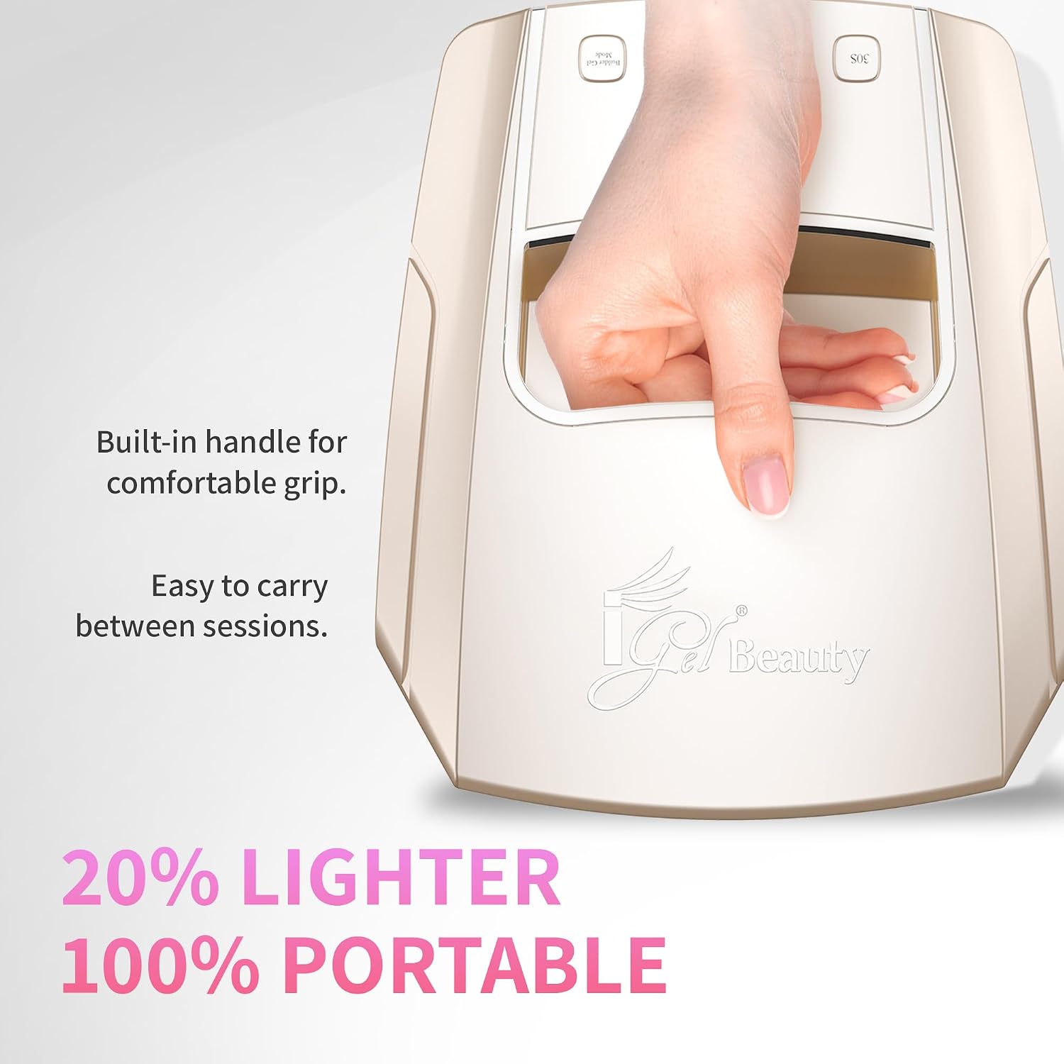 Thumbnail 3 de iGel Beauty Hybrid PRO 3.0 XL UV/LED Nail Lamp: Cordless 48W with Builder Gel Mode