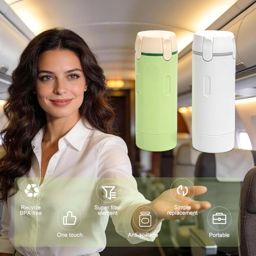 Thumbnail 6 de Zouwel 4-in-1 Travel Dispenser Bottles Set – Refillable, Leak-Proof & Portable (White)