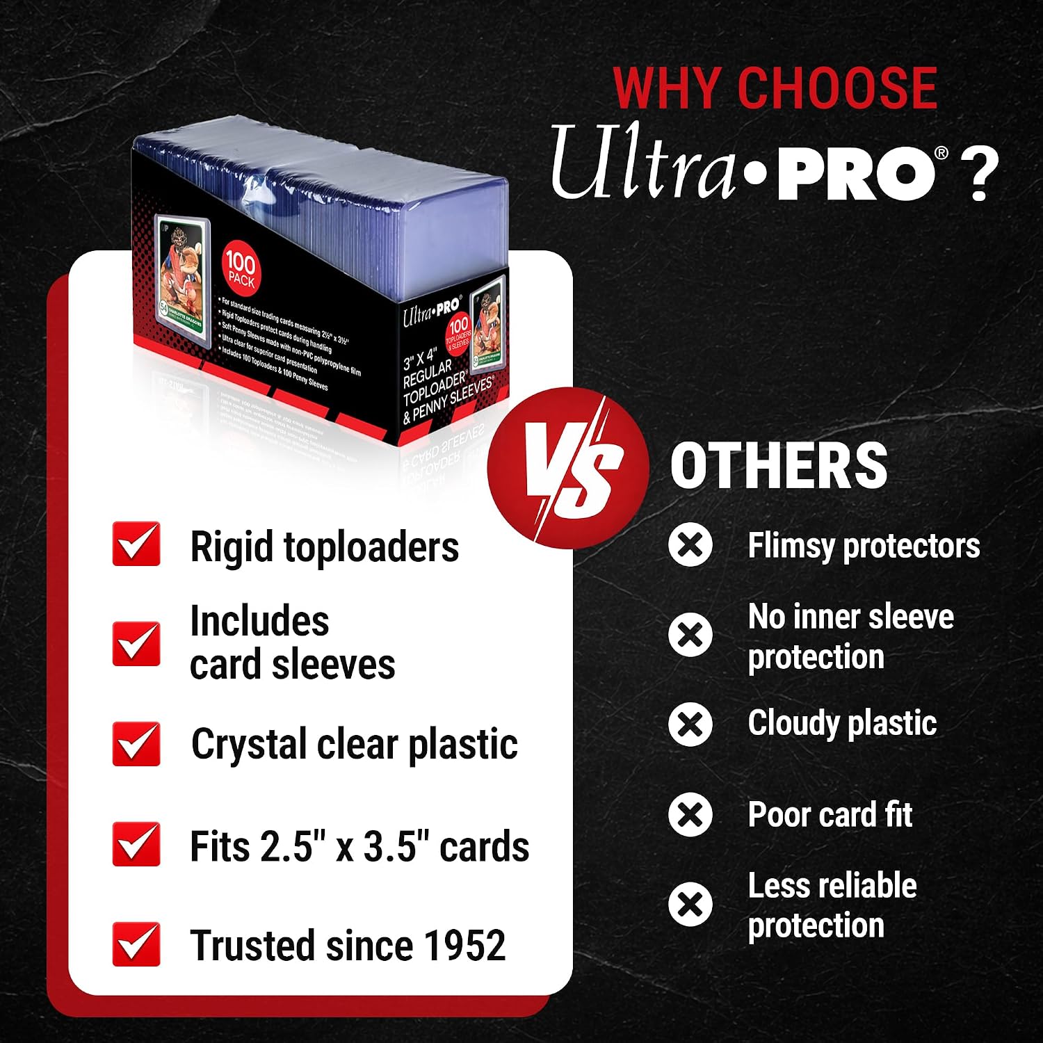 Thumbnail 4 de Ultra Pro 3 x 4 Pulgadas Transparentes para Tarjetas Coleccionables (Incluye Cargadores Superiores y 100 Fundas) – Multi‑Coloured