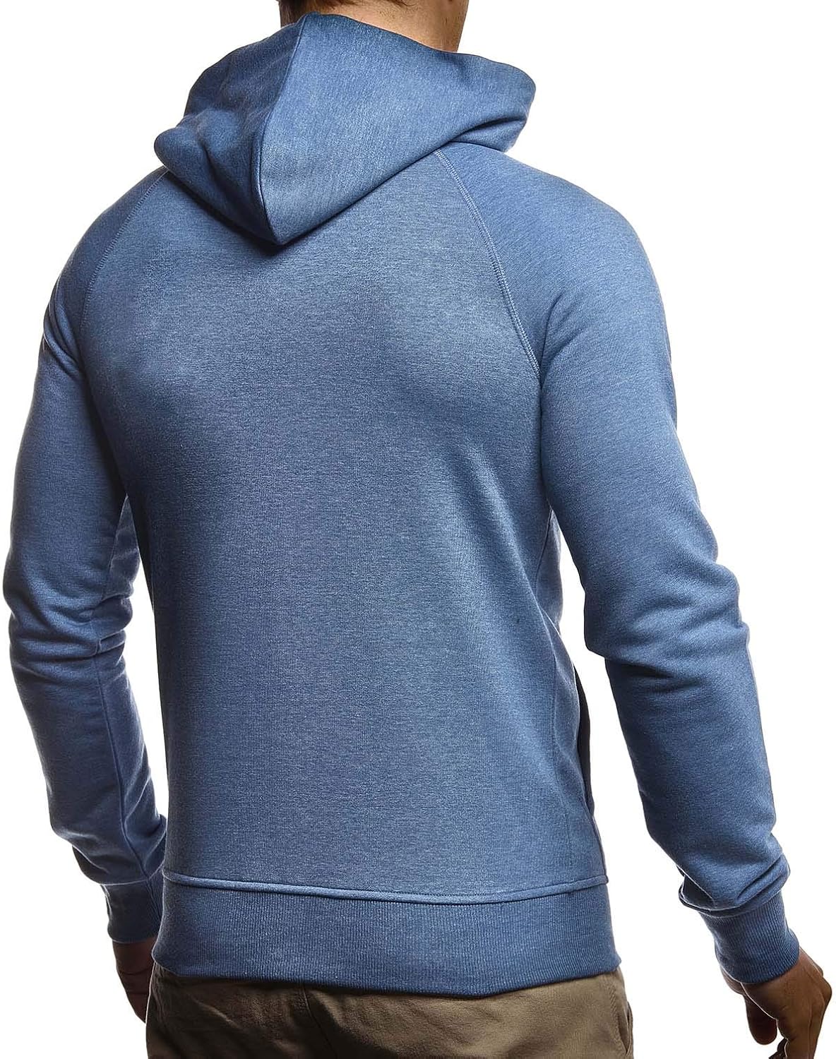 Detalle 2 de Leif Nelson LN8124 : veste de survêtement à capuche homme coupe ajustée en coton noir