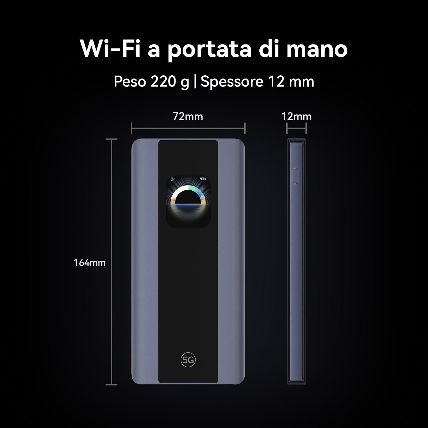 Thumbnail 4 de 5G Mobile WiFi Pro 5 (E6888): router portatile con SIM e batteria 7000 mAh