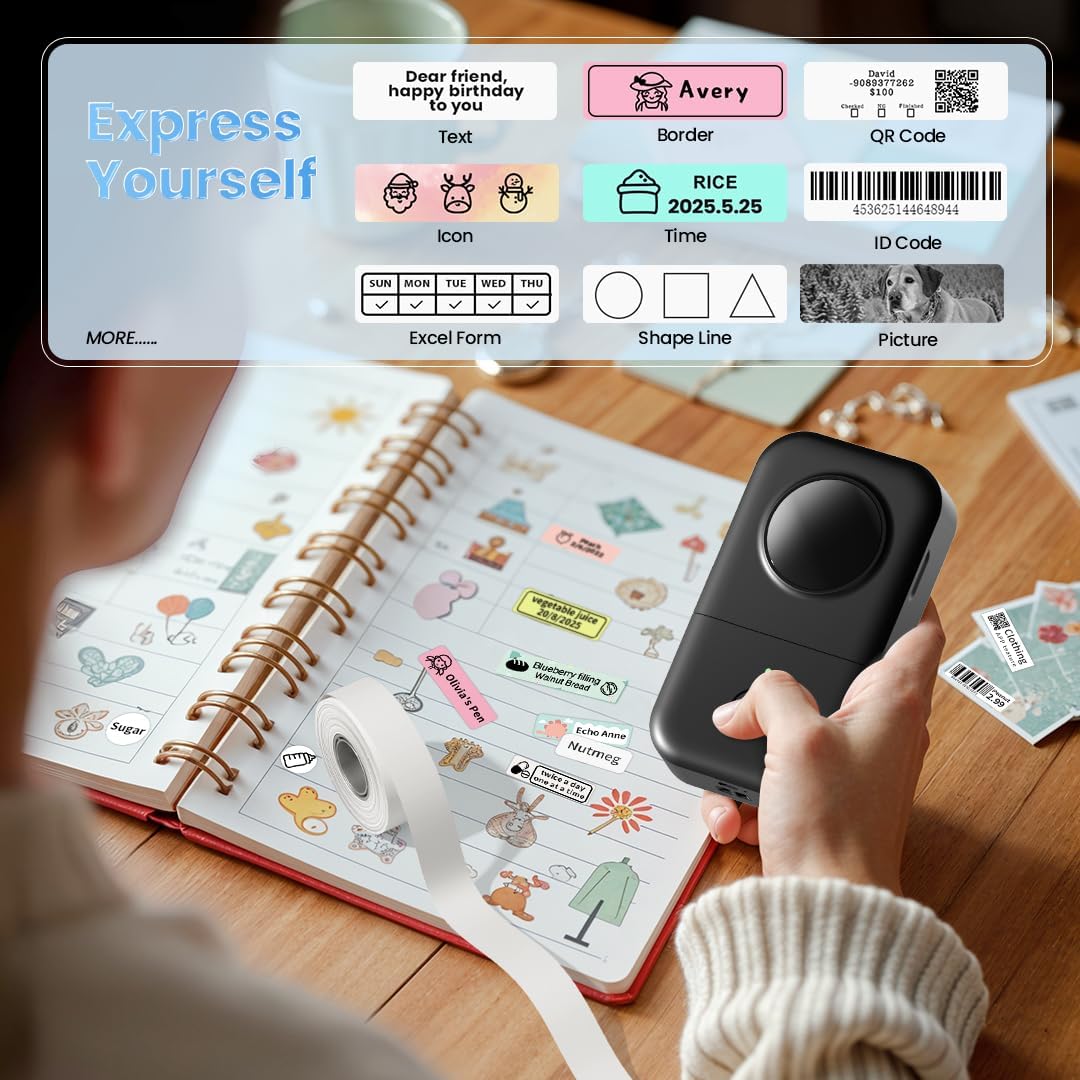 Detalle de Phomemo D30 label printer 2026